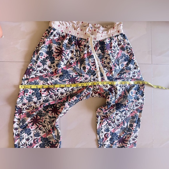 Scotch & Soda Floral Print Track Pants, Size L elastic Waist tie pull on - Picture 14 of 16